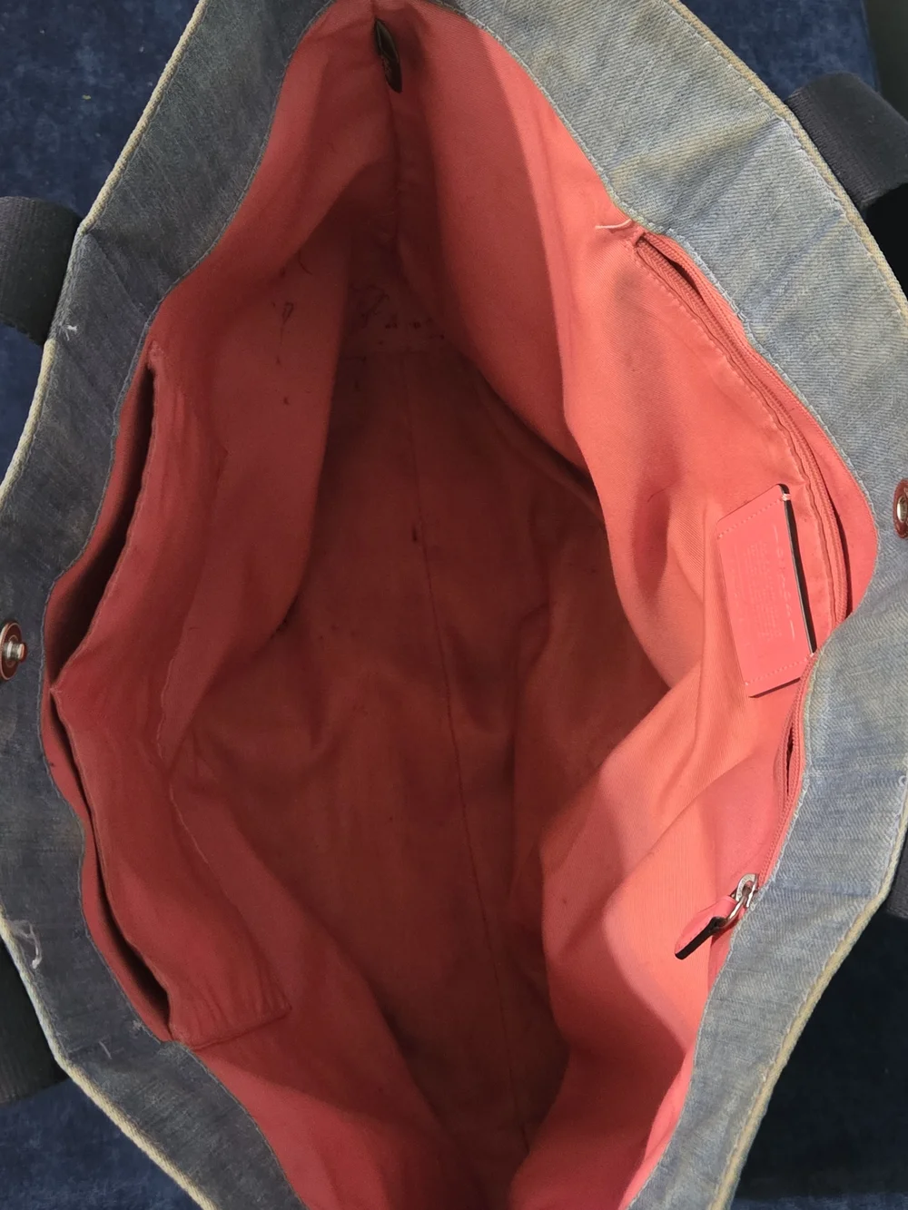 COACH New York Denim Tote Bag in Blue
